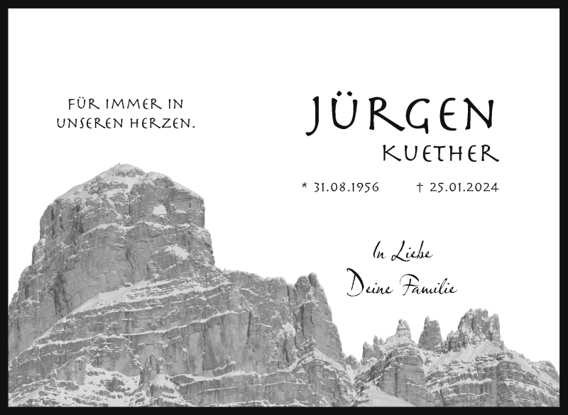  Traueranzeige für Jürgen Kuether vom 10.02.2024 aus Nordbayerischer Kurier