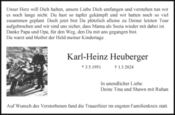 Anzeige von Karl-Heinz Heuberger von Nordbayerischer Kurier