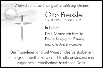 Anzeige von Otto Preisslr von Nordbayerischer Kurier