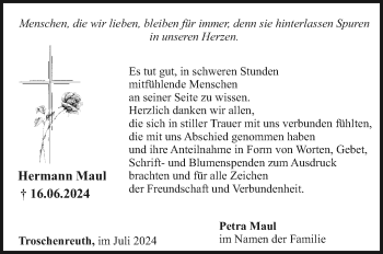 Anzeige von Hermann Maul von Nordbayerischer Kurier