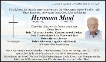 Anzeige von Hermann Maul von Nordbayerischer Kurier