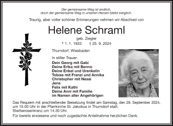 Anzeige von Helene Schraml von Nordbayerischer Kurier