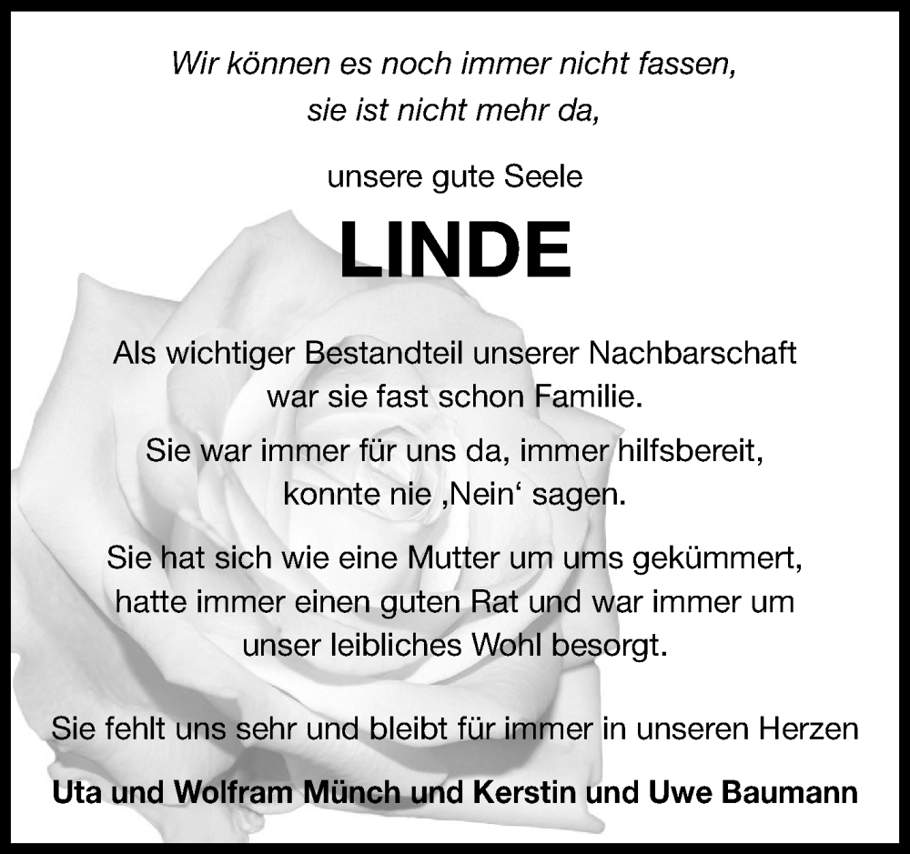  Traueranzeige für Gerlinde Ziegelmayer vom 31.10.2025 aus Nordbayerischer Kurier