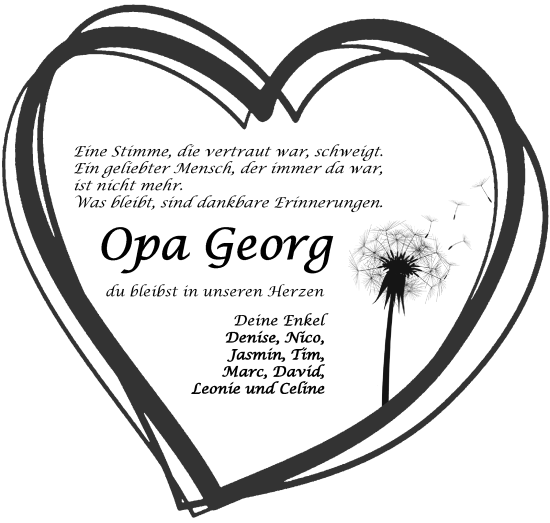 Anzeige von Georg Baumgärtner von Nordbayerischer Kurier