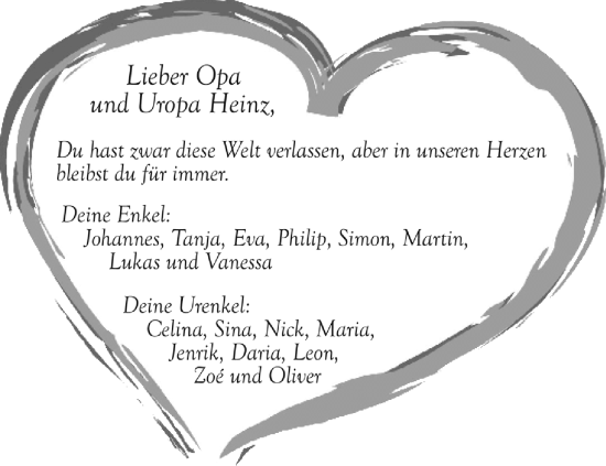 Anzeige von Heinz Heumann von Nordbayerischer Kurier