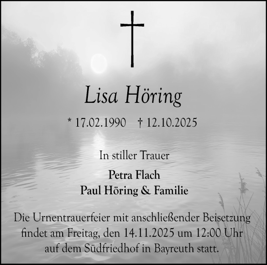 Anzeige von Lisa Höring von Nordbayerischer Kurier
