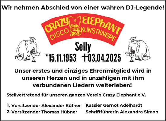 Anzeige von Gerhard Joachim Ringlein von Nordbayerischer Kurier