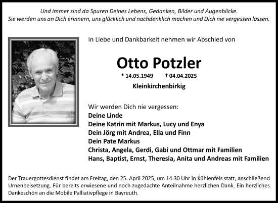 Anzeige von Otto Polzer von Nordbayerischer Kurier
