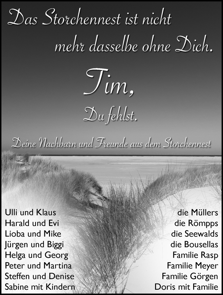  Traueranzeige für Tim Weidemann vom 31.05.2025 aus Nordbayerischer Kurier