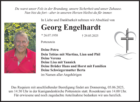 Anzeige von Georg Engelhardt von Nordbayerischer Kurier