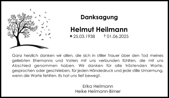 Anzeige von Helmut Heilmann von Nordbayerischer Kurier