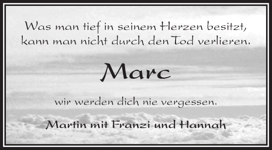 Anzeige von Marc Dippold von Nordbayerischer Kurier