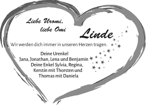 Anzeige von Rosalinde Woratschek von Nordbayerischer Kurier