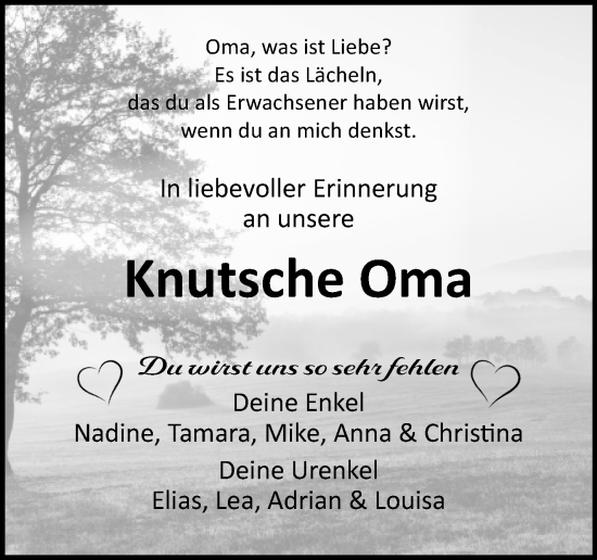 Anzeige von Erika Mühlhäuser von Nordbayerischer Kurier