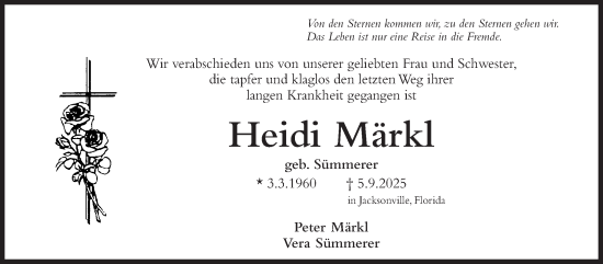 Anzeige von Heidi Märkl von Nordbayerischer Kurier