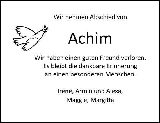 Anzeige von Hans Joachim Sollik von Nordbayerischer Kurier